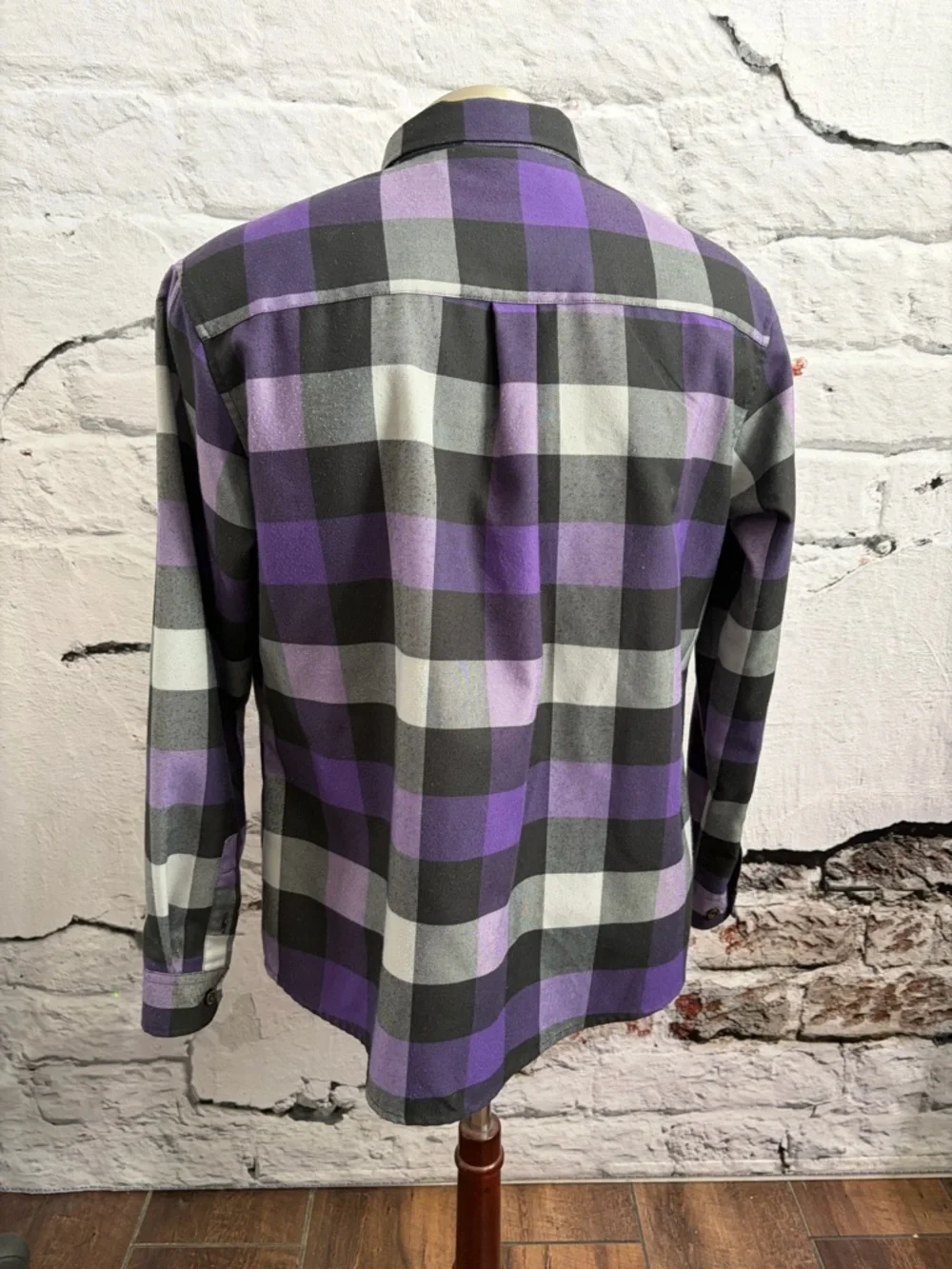 Dixxon Dynasty Purple Plaid Flannel Shirt‎ Rugged Outdoor Work Classic